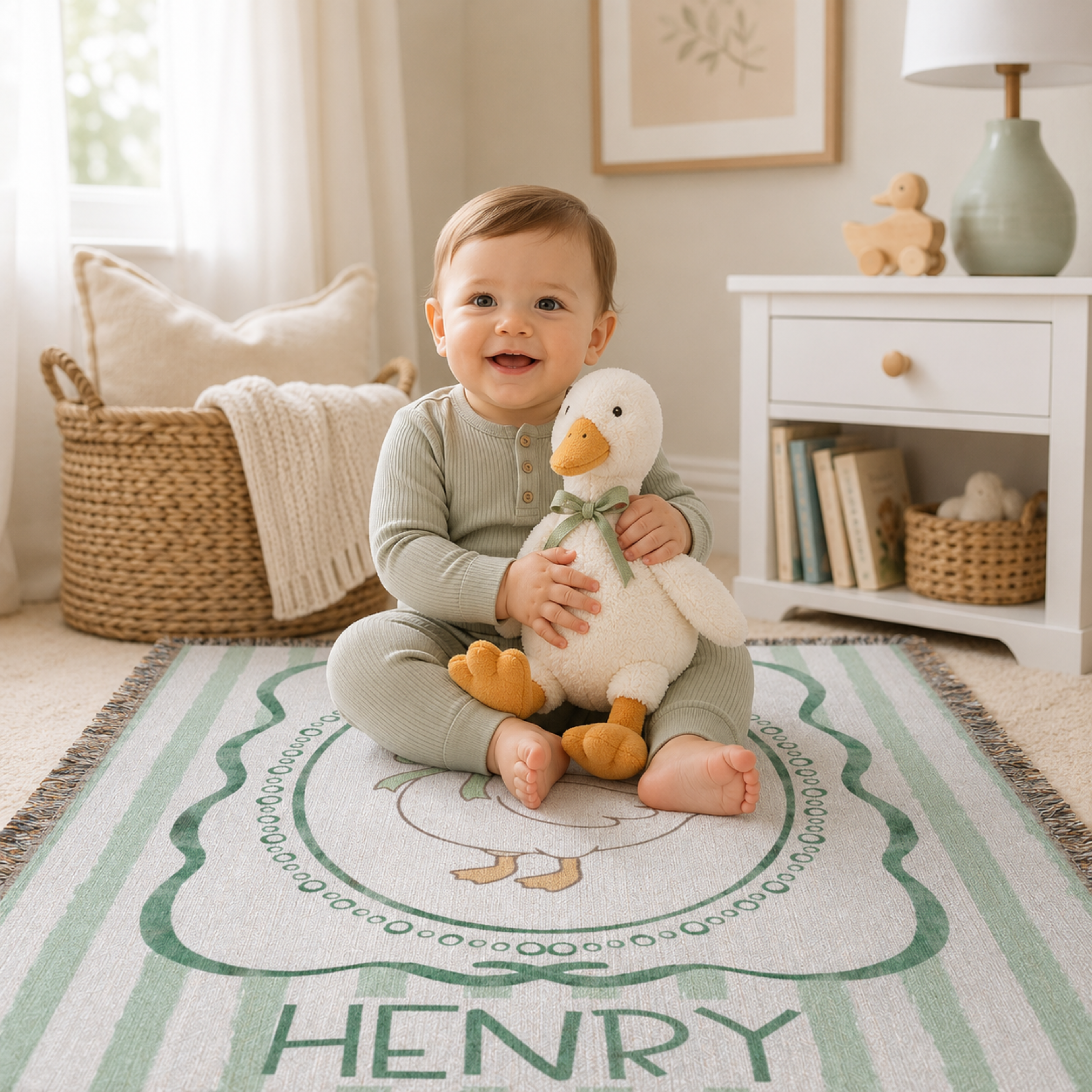Silly Goose Personalized Baby Blanket