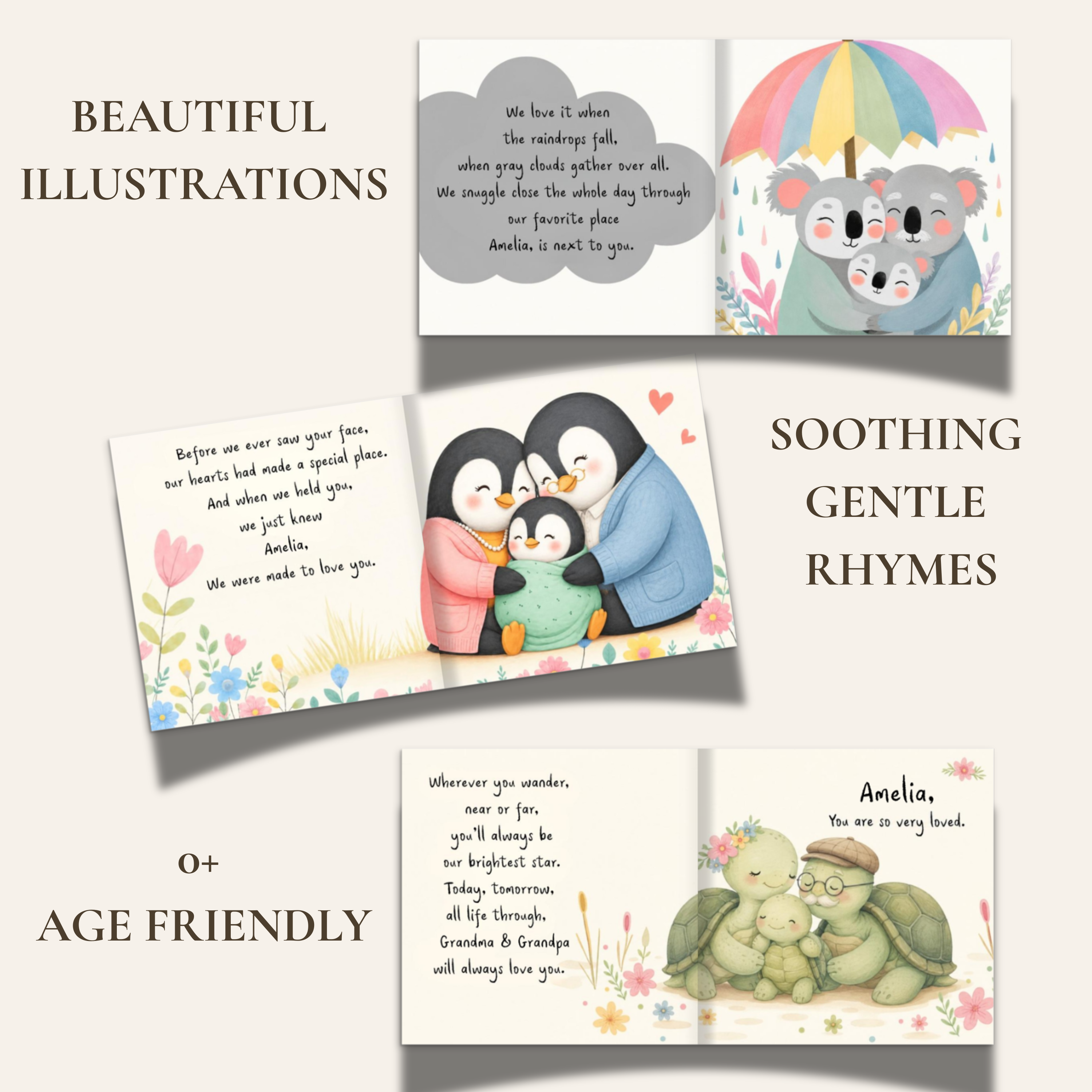 Grandma & Grandpa Love You — Personalized Grandchild Book