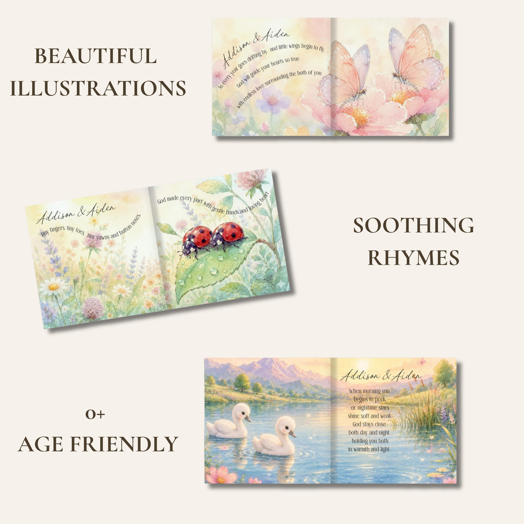God Loves | Personalized Christian Twins Book