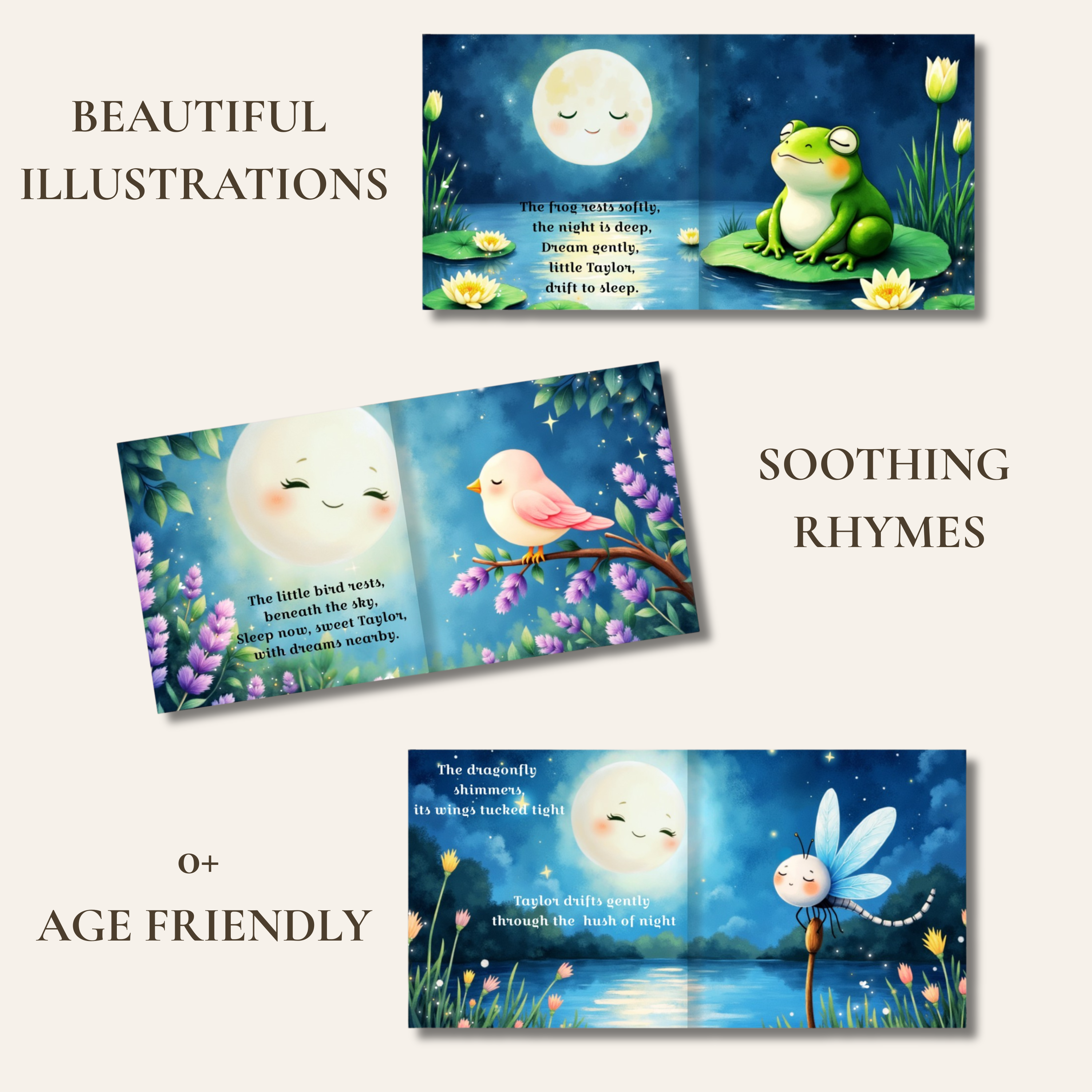 Quiet Garden Moon Personalized Bedtime Book