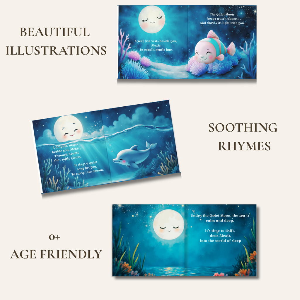 Quiet Ocean Moon Personalized Bedtime Book