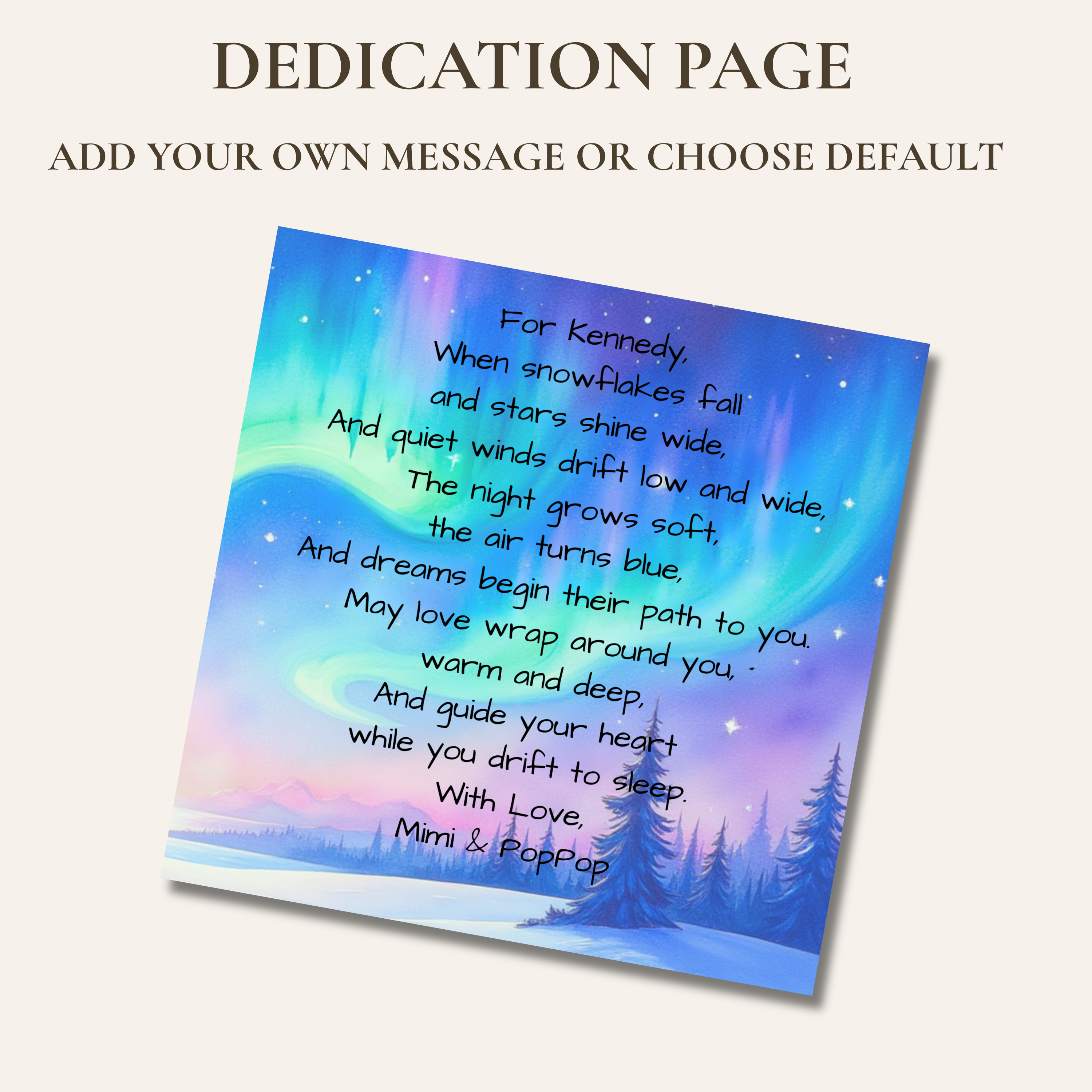 Goodnight Winter Personalized Bedtime Book