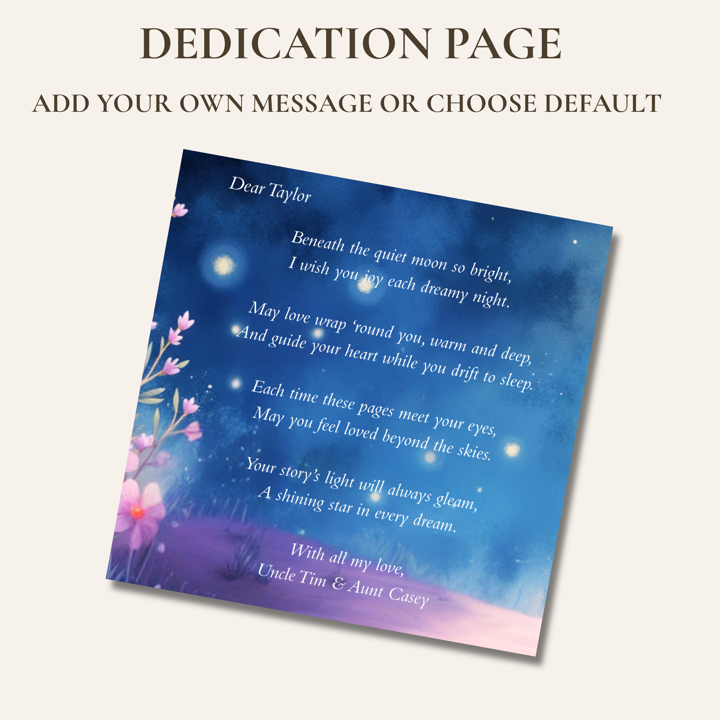 Quiet Garden Moon Personalized Bedtime Book