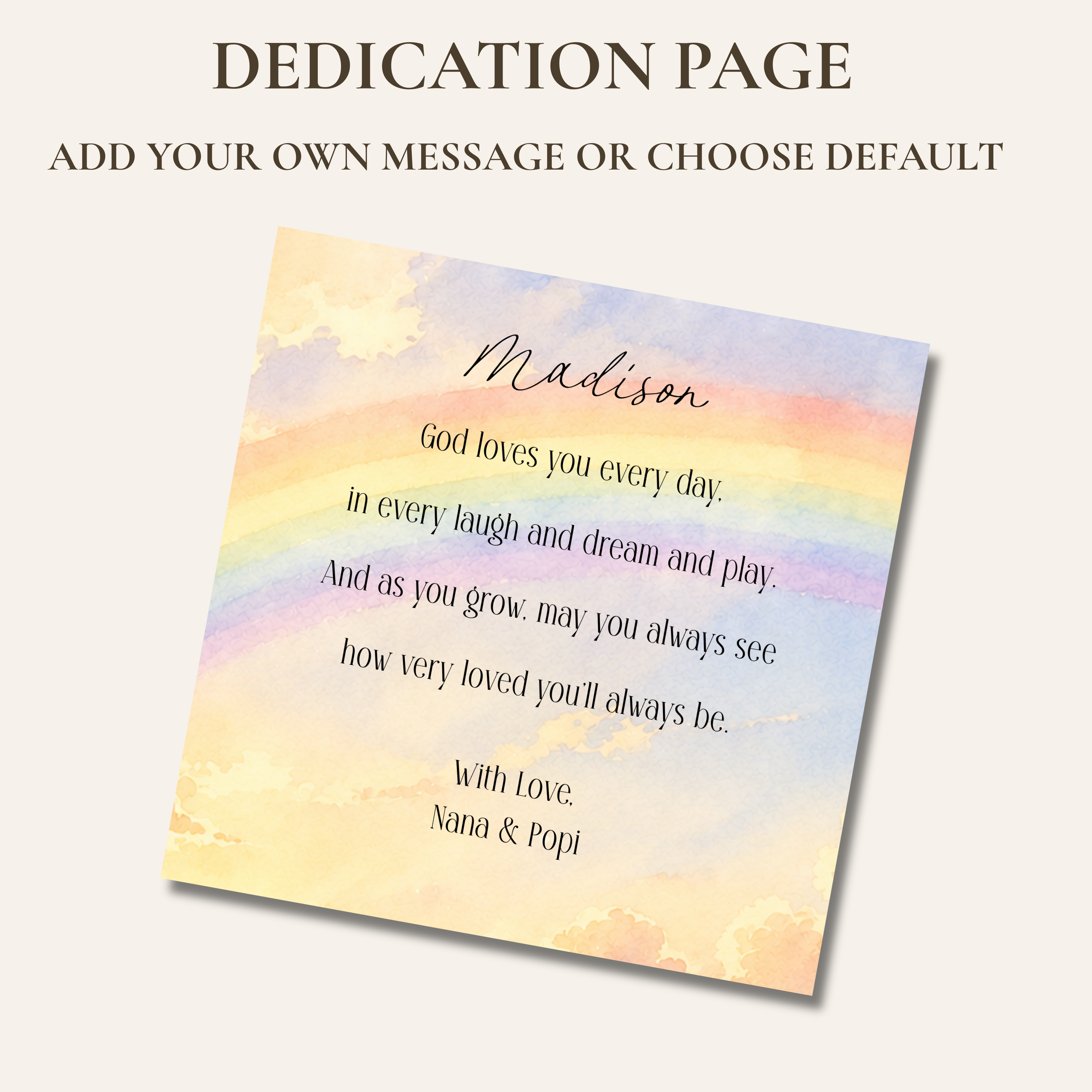 God Loves | Personalized Christian Baby Book