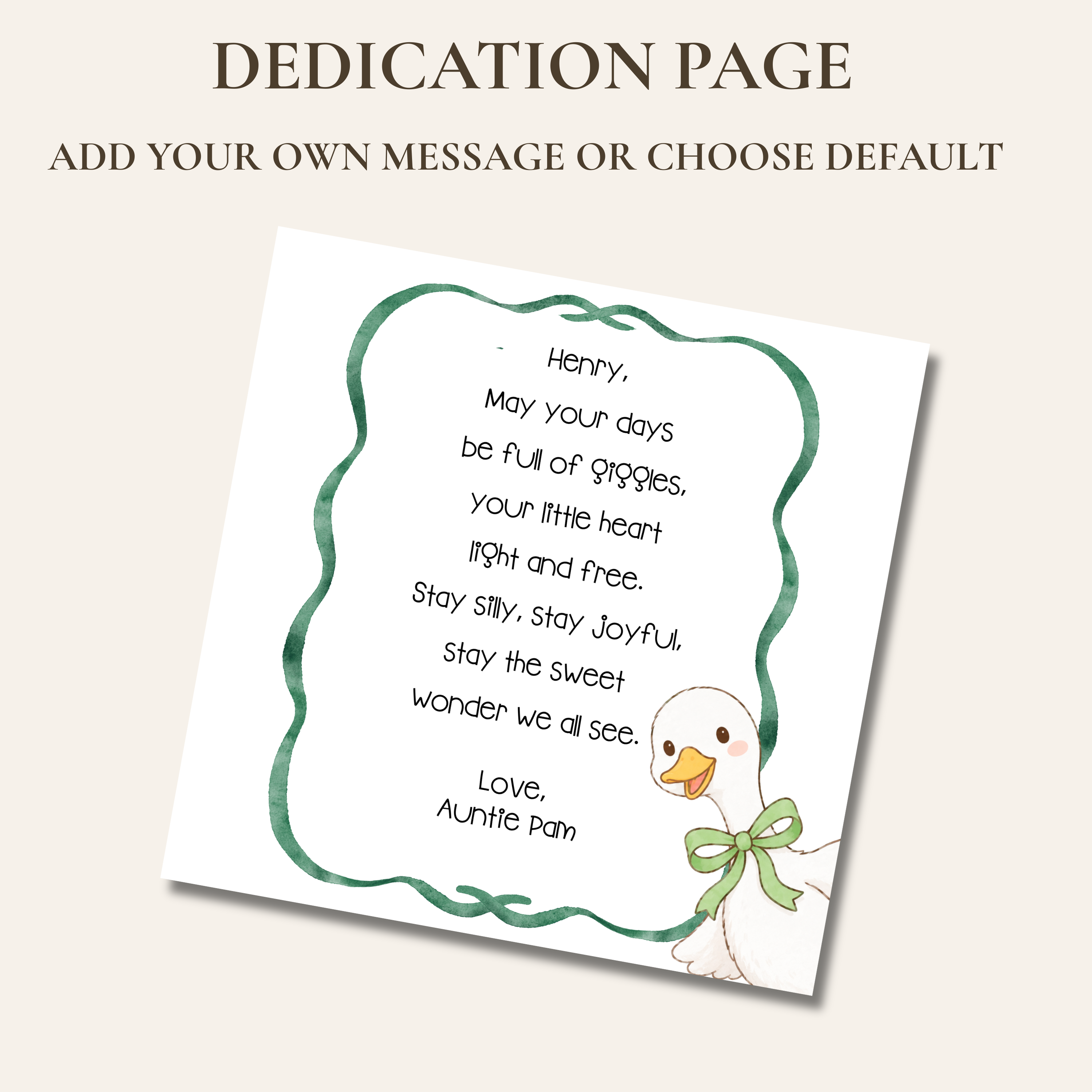 Stay Silly Goose Personalized Childrens Book