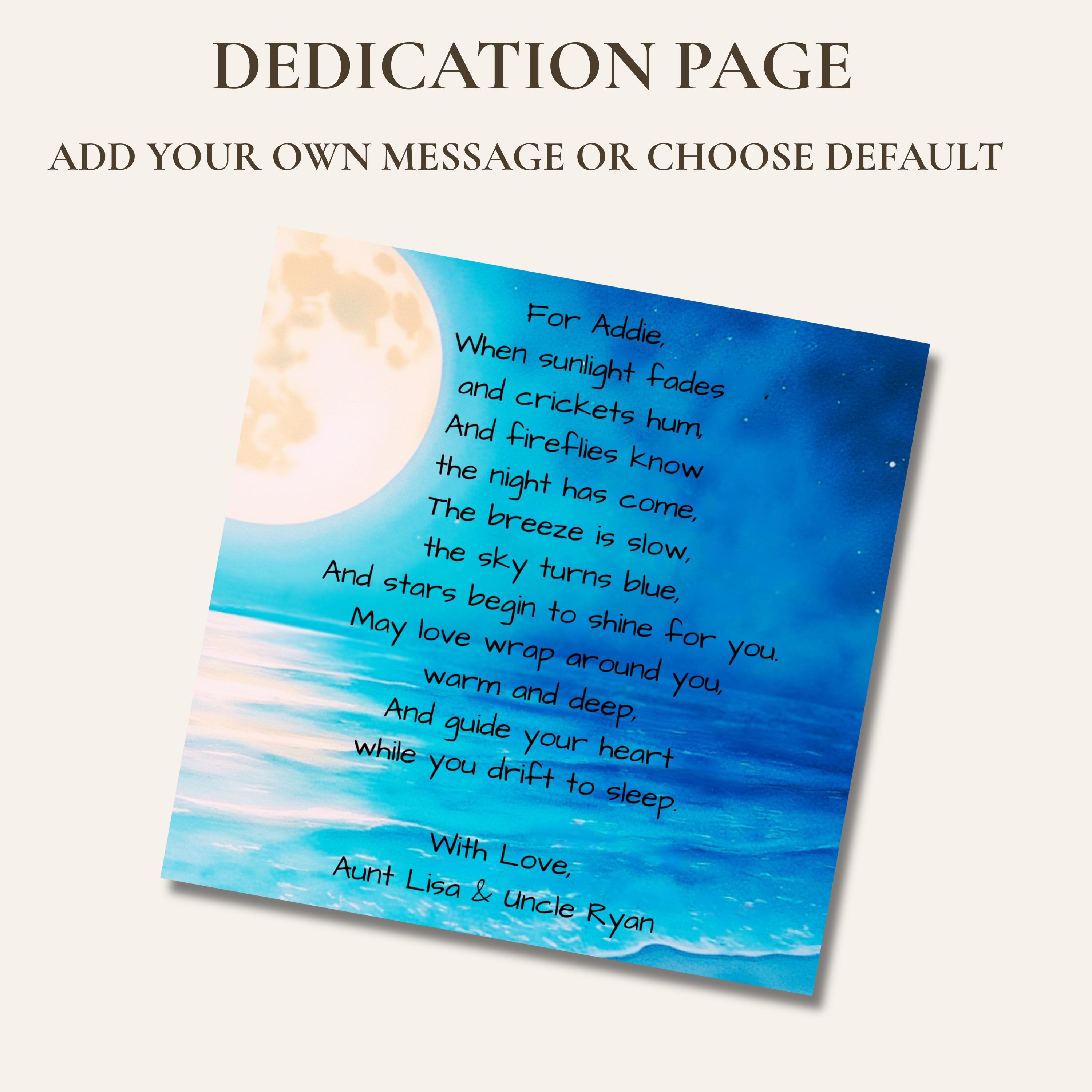 Goodnight Summer Personalized Bedtime Book
