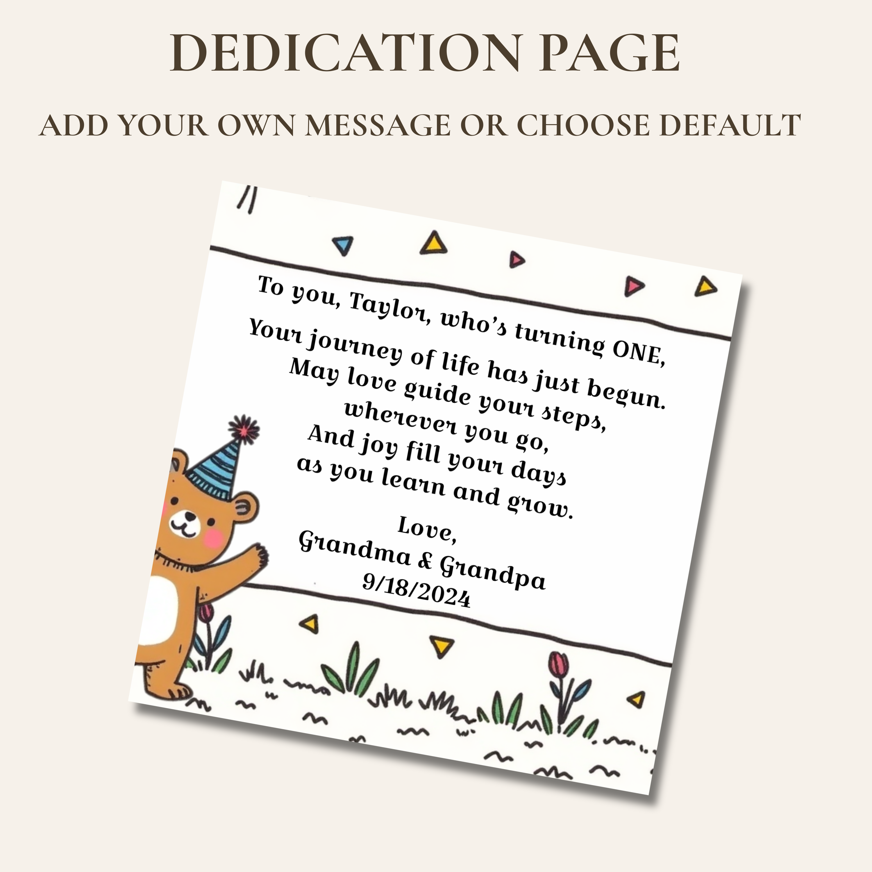 Birthday Parade Personalized 1st Birthday Book