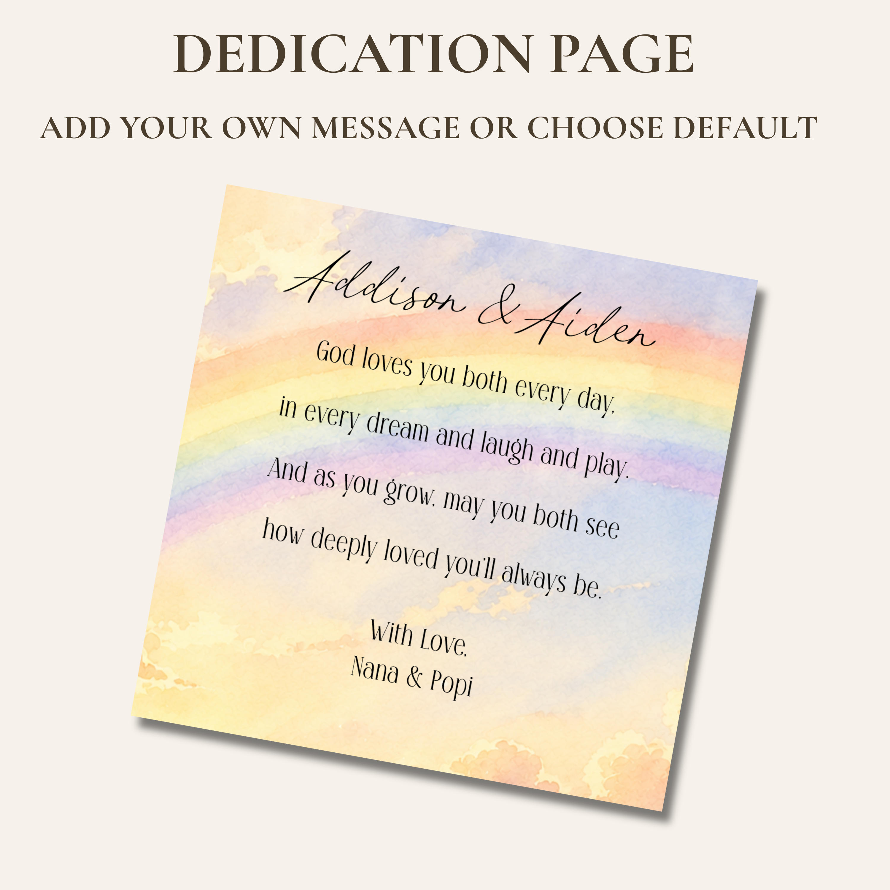 God Loves | Personalized Christian Twins Book