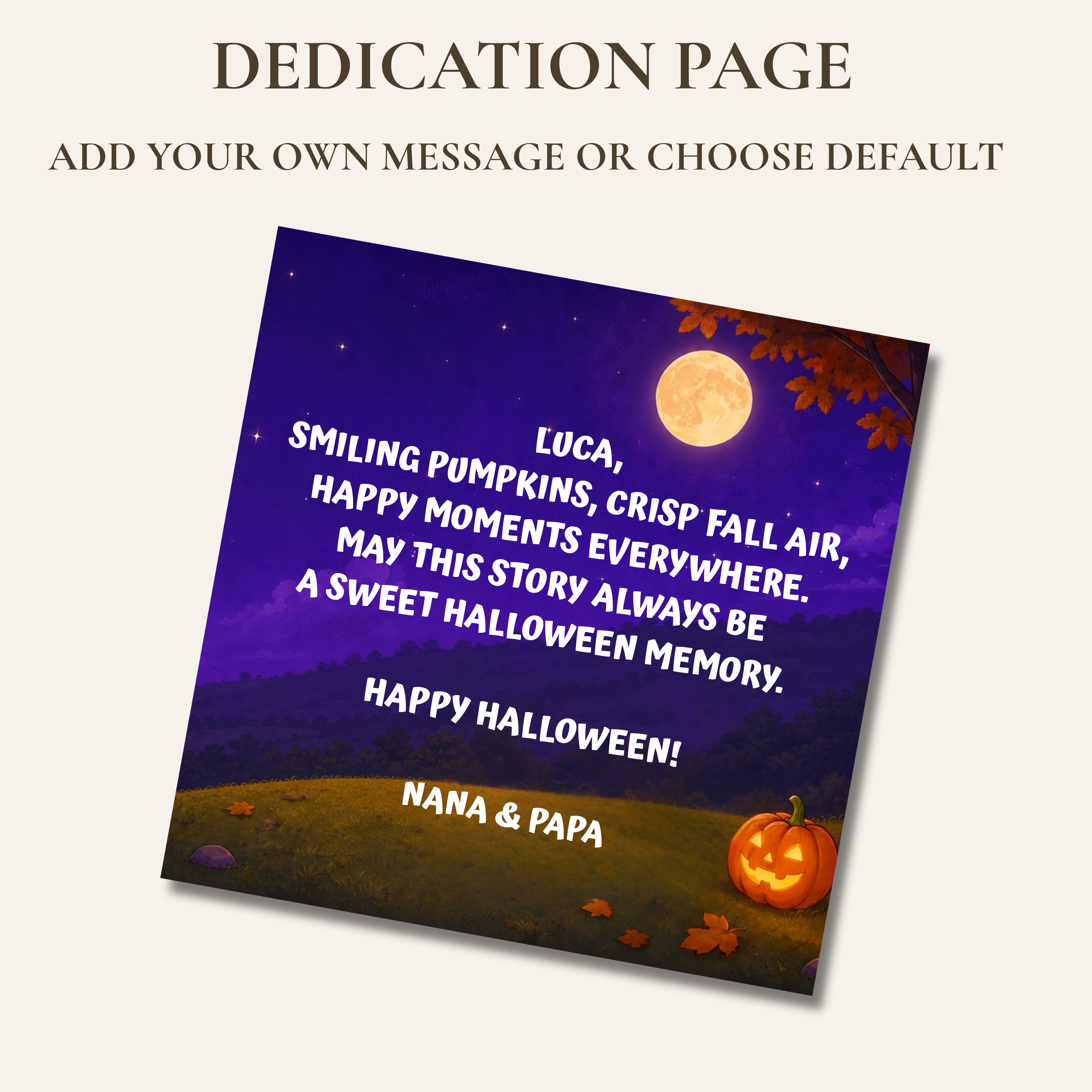 Happy Halloween Personalized Book