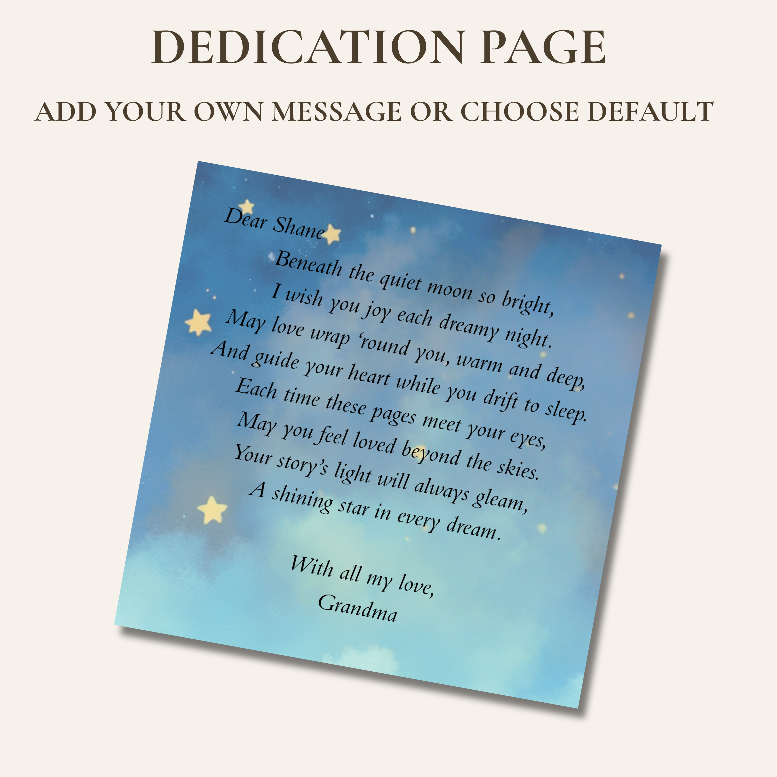 Quiet Forest Moon Personalized Bedtime Book