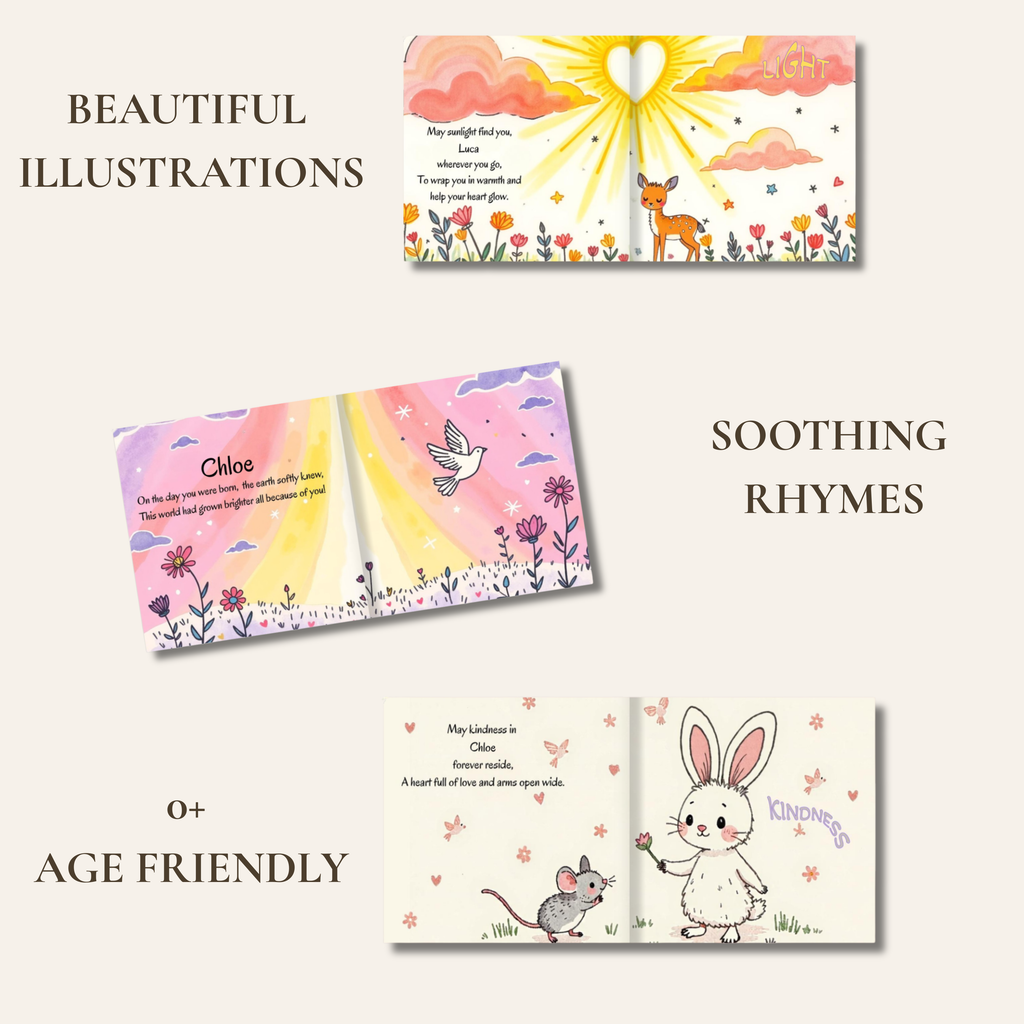 Blessings Personalized Book for Baby | Green