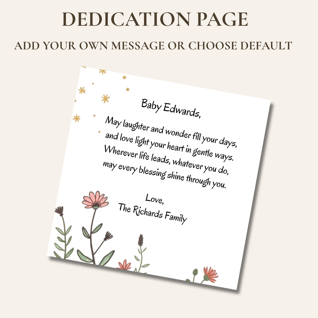 Blessings Personalized Book for Baby | Green