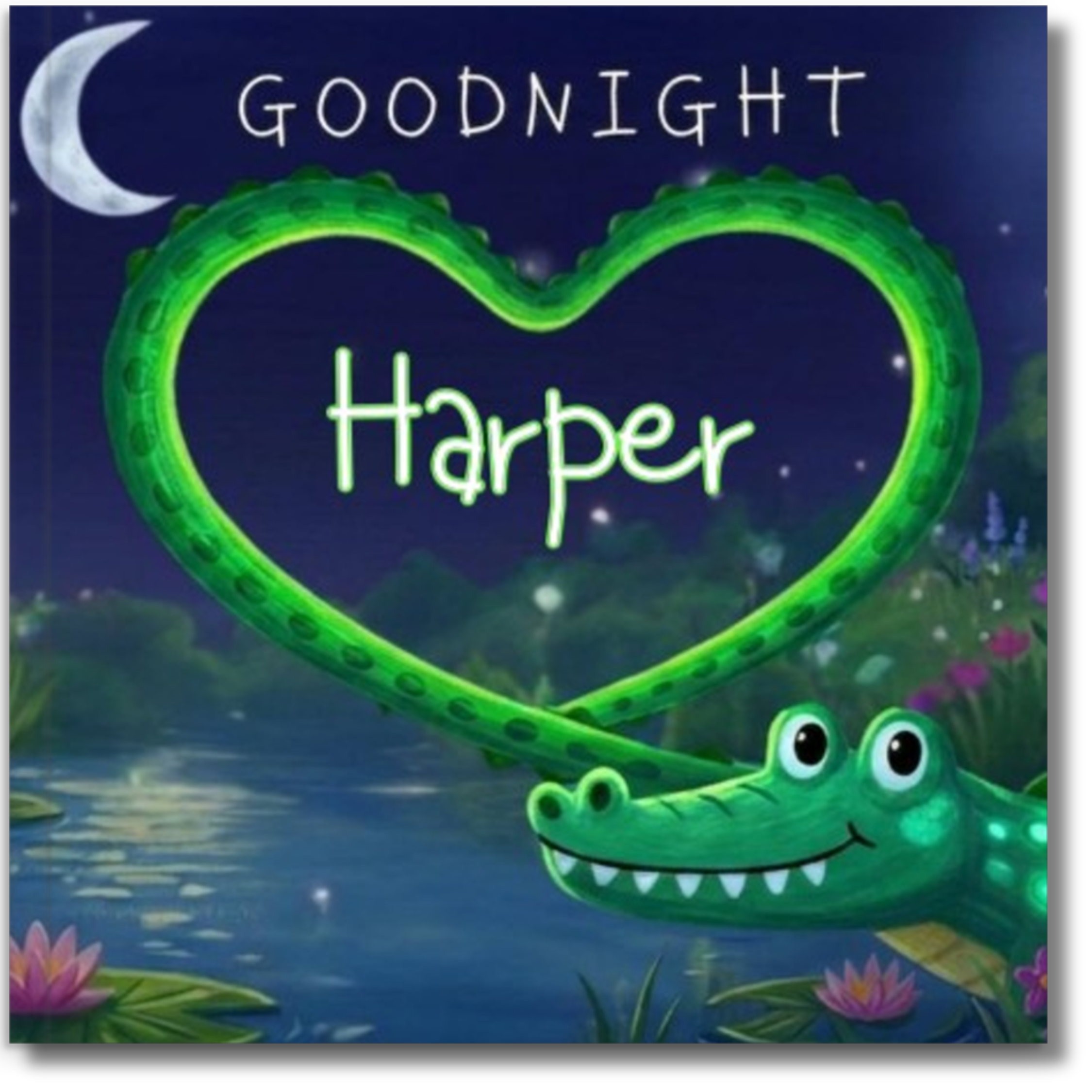 Goodnight Alligator Personalized Bedtime Book
