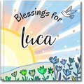 Blessings Personalized Baby Book | Blue