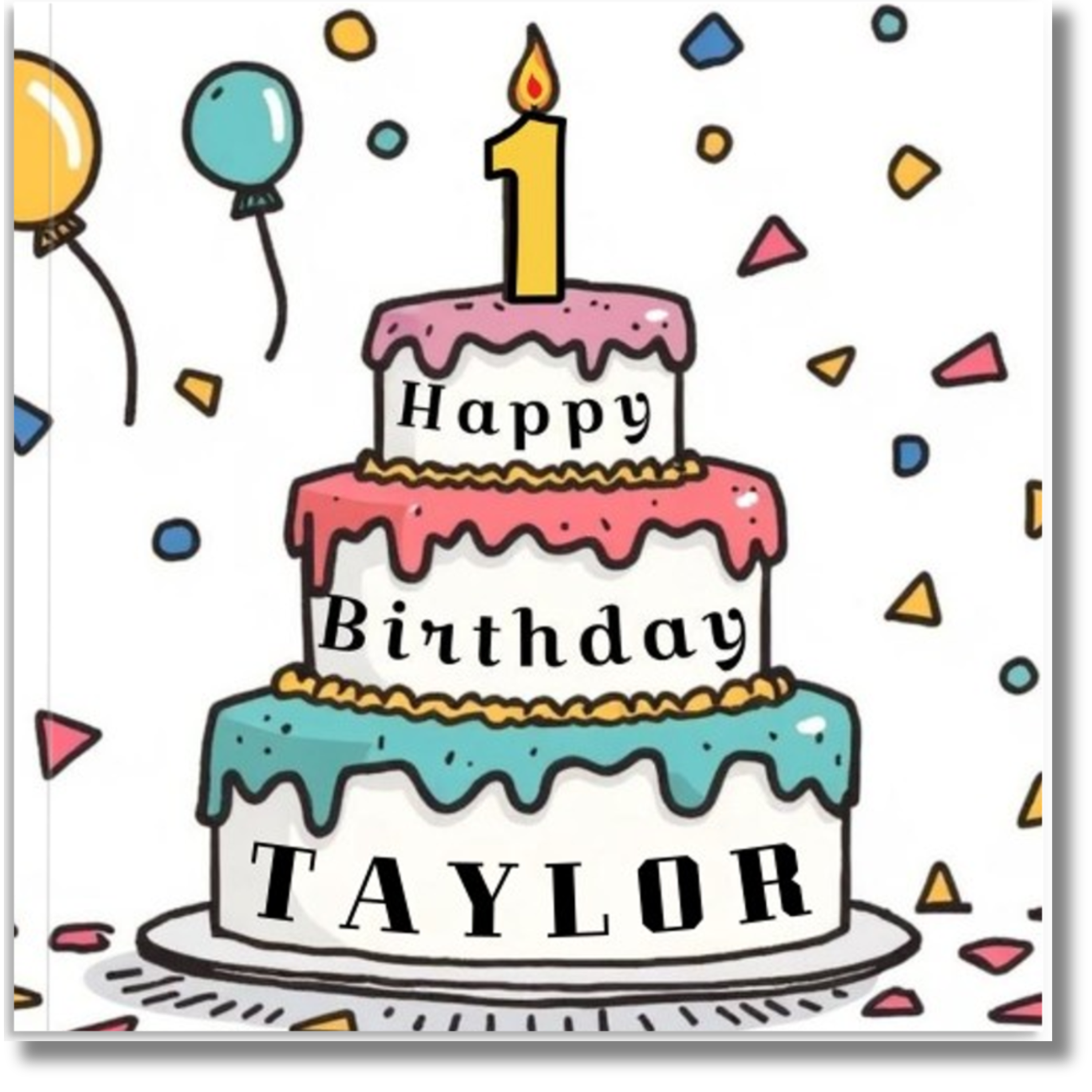 Birthday Parade Personalized 1st Birthday Book