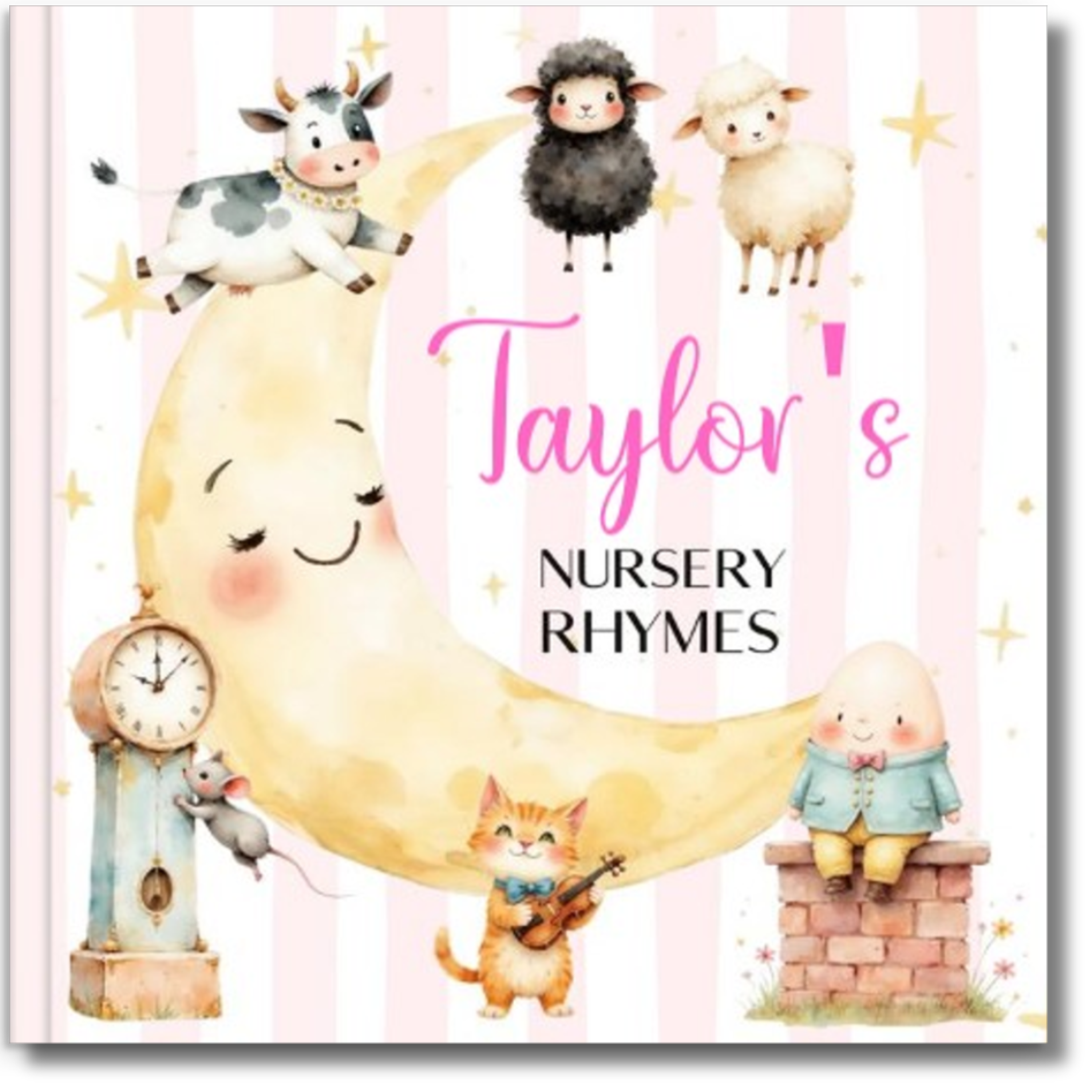 Nursery Rhymes Personalized Book | Pink
