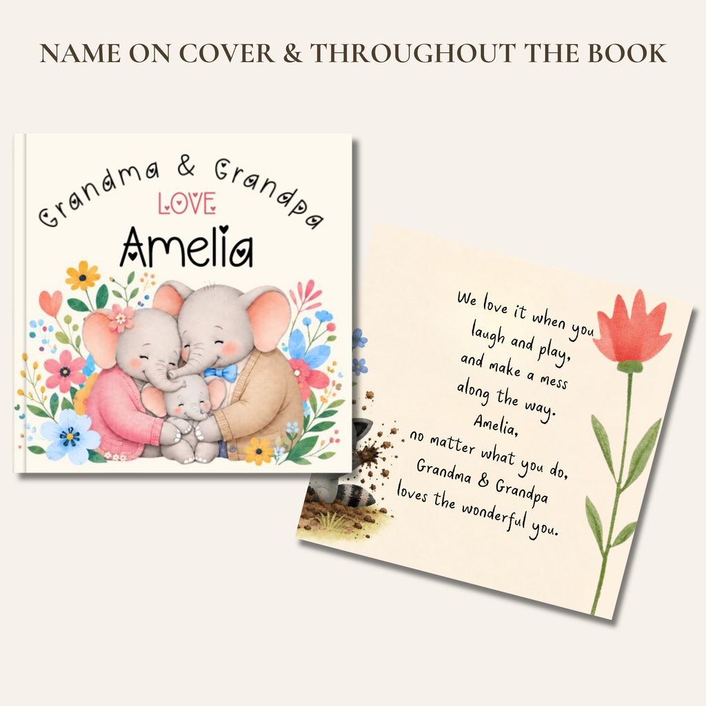 Grandma & Grandpa Love You — Personalized Grandchild Book