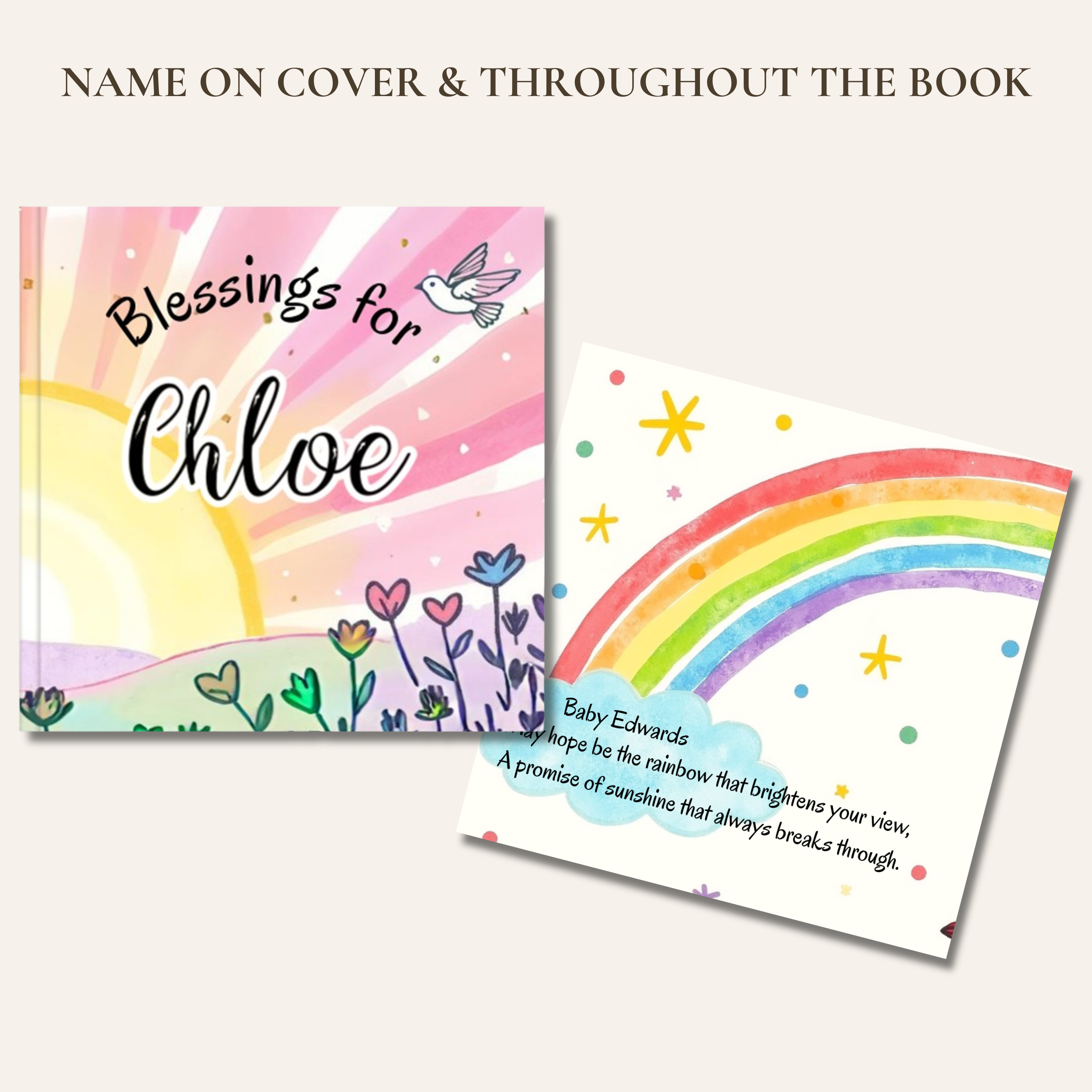 Blessings Personalized Baby Book | Pink