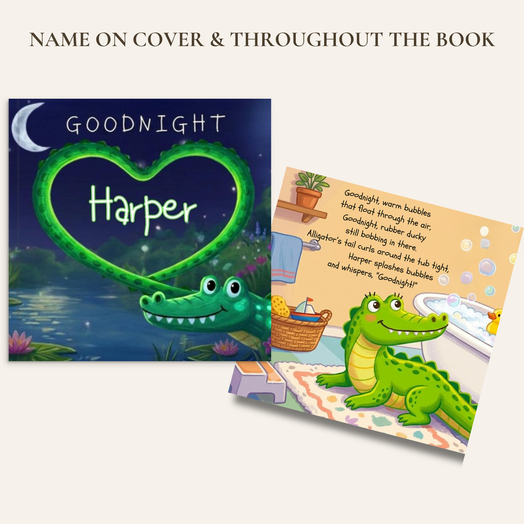 Goodnight Alligator Personalized Bedtime Book