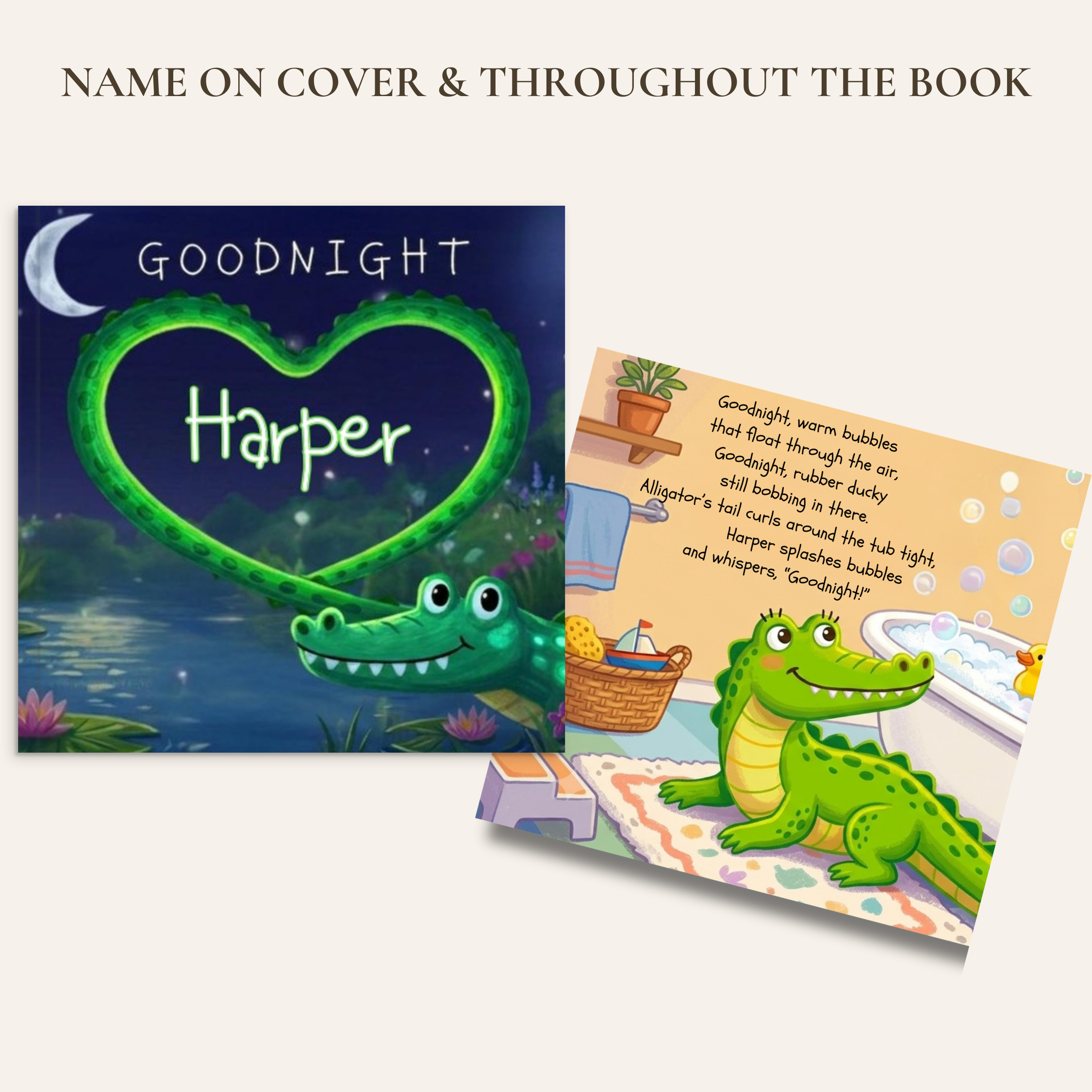Goodnight Alligator Personalized Bedtime Book