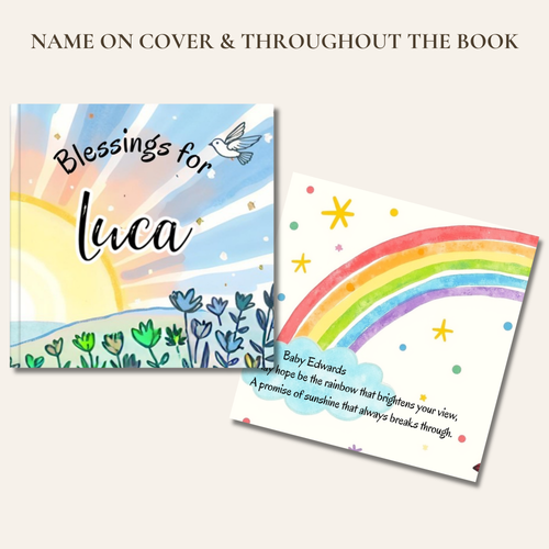 Blessings Personalized Baby Book | Blue