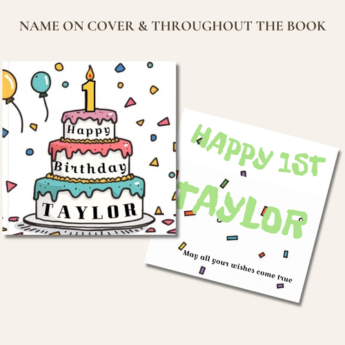 Birthday Parade Personalized 1st Birthday Book