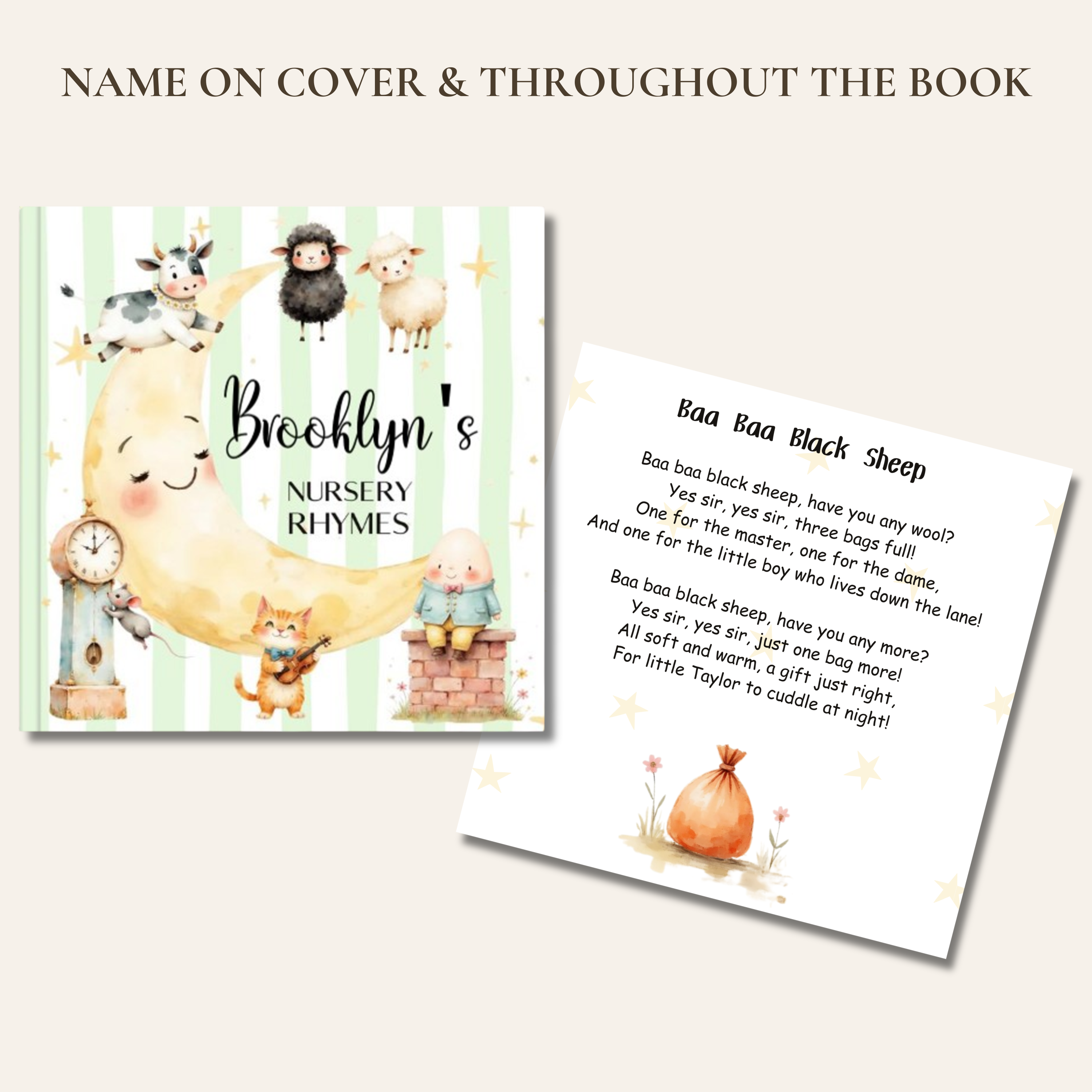 Nursery Rhymes Personalized Book | Green